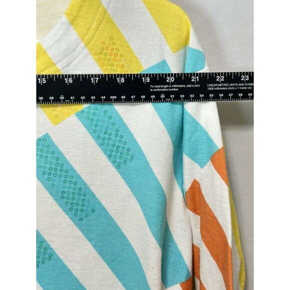 Onque Casual Womens XL Nautical 3/4 Sleeve Top - Picture 2 of 8